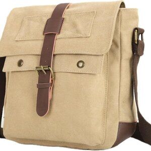 Men Small Canvas Crossbody Messenger Purse Shoulder Bag Small Vintage Satchel Tr